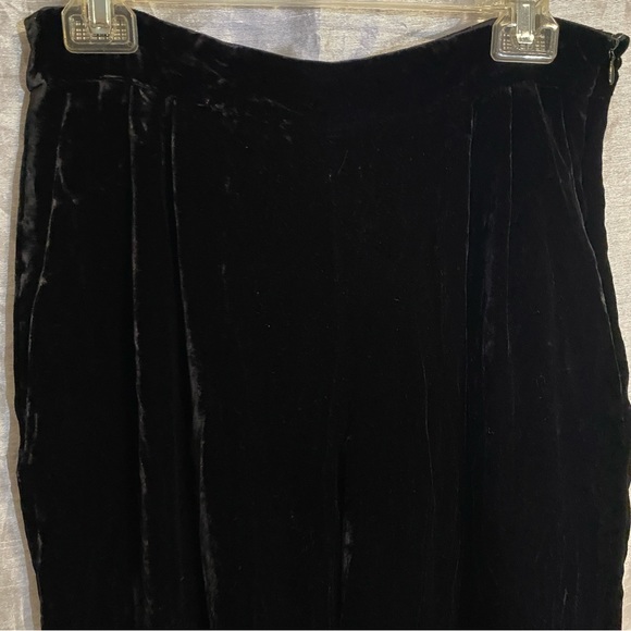 Massimo Dutti SZ 8 GUC, non stretch baggy crushed velvet trousers, side zip - Picture 4 of 14